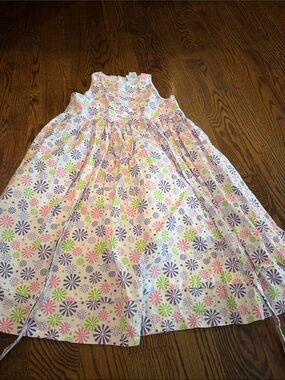 Girls' Pastel Floral Print Sleeveless Dress
